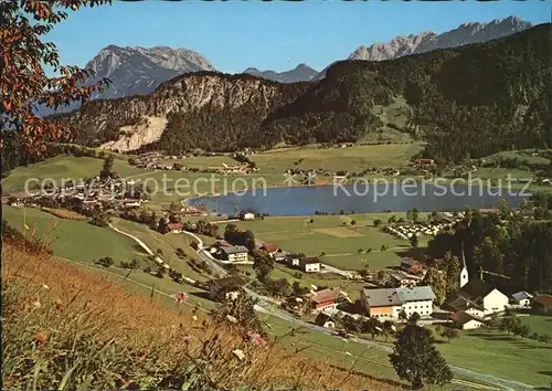 Thiersee Panorama Blick auf Zahmen und Wilden Kaiser Kat. Thiersee