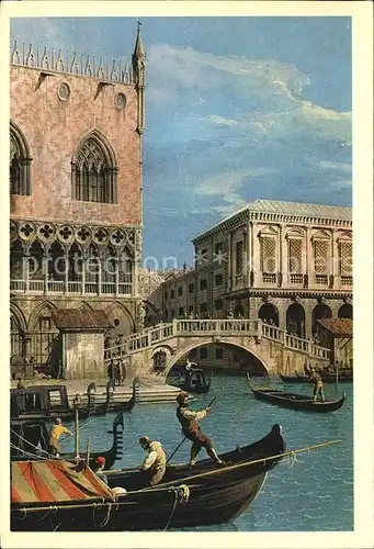 Venezia Venedig Canaletto la Riva delle Prigioni Kat. 