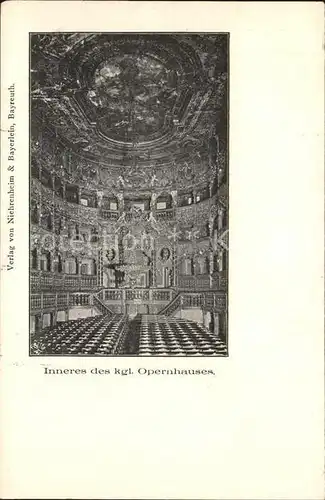 Bayreuth Koenigliches Opernhaus innen Kat. Bayreuth