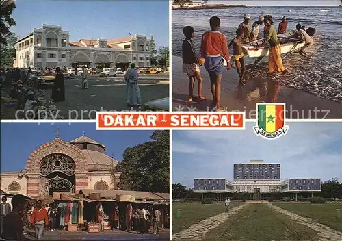 Dakar Bahnhof Kremel Markt Universitaet  Kat. Dakar