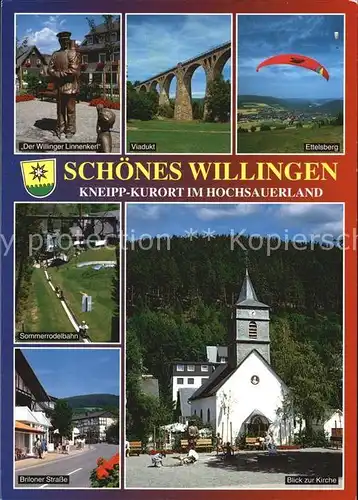 Willingen Sauerland Ettelsberg Viadukt Sommerrodelbahn Kat. Willingen (Upland)