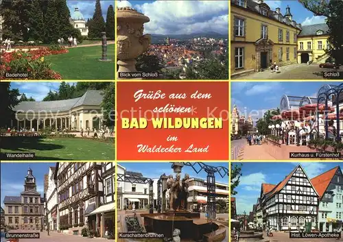 Bad Wildungen Badehotel Brunnenstrasse Fuerstenhof Schloss Kat. Bad Wildungen