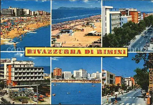 Rivazzurra di Rimini Strand Hotels Strassenpartie Kat. 