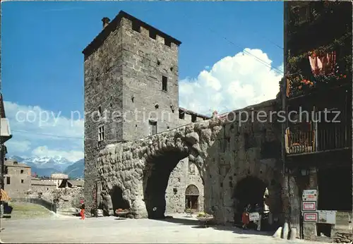Aosta Porta Praetoria e la Torre Vieille Insinuation Kat. Aosta