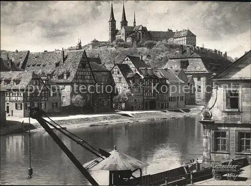 Bamberg Blick vom Kranen auf den Michelsberg Kat. Bamberg