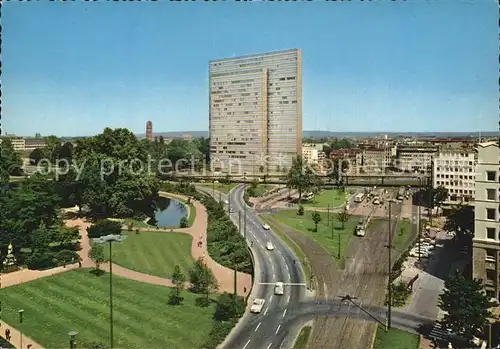 Duesseldorf Fliegeraufnahme Hofgarten und Thyssen Haus Kat. Duesseldorf