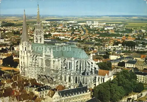 Chartres Eure et Loir Cathedral Fliegeraufnahme Kat. Chartres