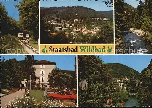 Bad Wildbad Kurpark Teilansicht Waldbahn Kat. Bad Wildbad