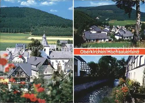 Oberkirchen Sauerland Teilansicht mit Kirche  Kat. Schmallenberg