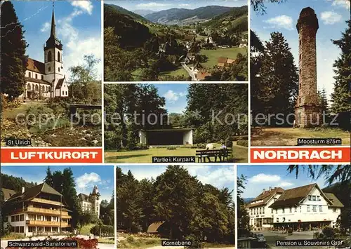 Nordrach St Ulrich Total Moosturm Kurpark Schwarzwald Sanatorium Kornebene Pension Graf Kat. Nordrach
