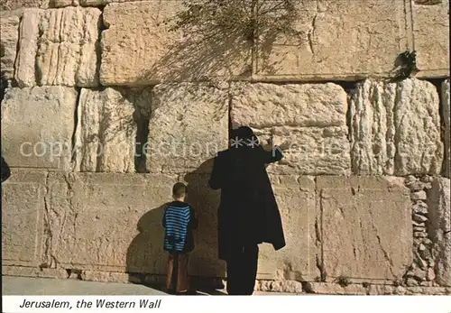 Jerusalem Yerushalayim The Western Wall Kat. Israel