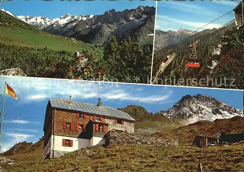 Edelhuette mit Ahornspitze Stillupp Gr Loeffler Ahornbahn Brandbergkolm Kat. Mayrhofen