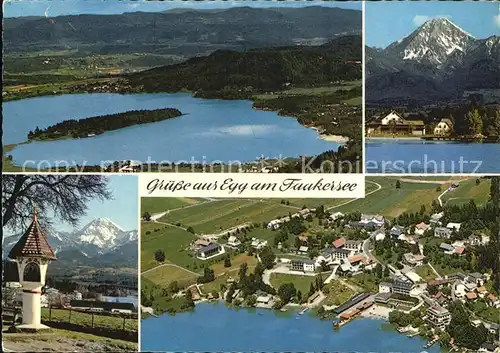 Egg Faakersee Mittagskogel Marterl Fliegeraufnahme Kat. Villach Kaernten