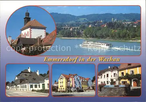 Emmersdorf Wachau Magdalenenkapelle Donaupartie Schloss Luberegg Donauhof Brunnen Rathaus Kat. Oesterreich