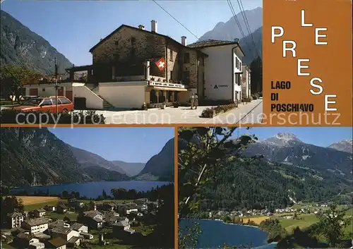 Le Prese Fliegeraufnahme Ferienhaus Sertori Lardi Lago di Poschiavo Kat. Le Prese