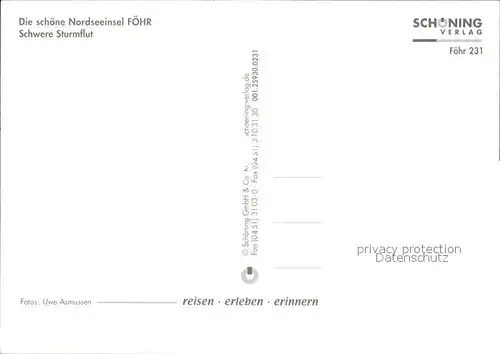 Insel Foehr Schwere Sturmflut Hafen Kat. Wyk auf Foehr