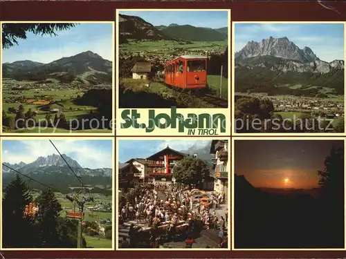 St Johann Tirol Panorama Wilder Kaiser Hotel Restaurant Bergbahn Sessellift Kat. St. Johann in Tirol