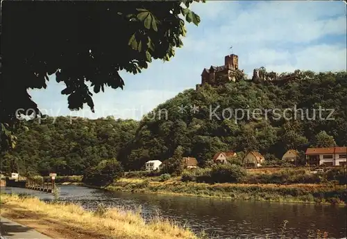 Lahnstein Burg Lahneck an der Muendung der Lahn in den Rhein Kat. Lahnstein