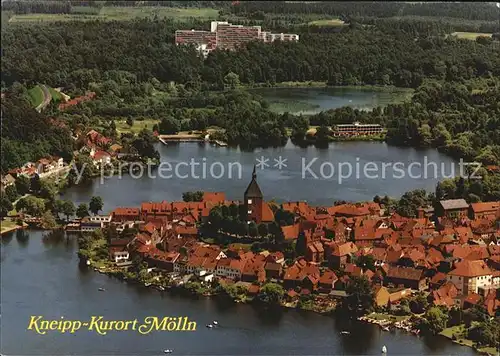 Moelln Lauenburg Kneipp Luftkurort Naturpark Lauenburgische Seen Fliegeraufnahme Kat. Moelln