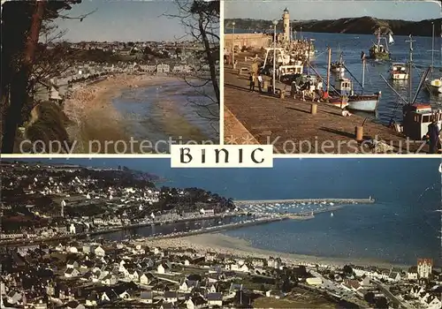 Binic Cotes d Armor Baie de Saint Brieuc Plage de la Bauche Jetee de Penthievre Bassins a Flot Collection La Bretagne Pittoresque Kat. Binic