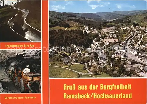 Ramsbeck Fliegeraufnahme Bergbaumuseum Freizeitzentrum Fort Fun Kat. Bestwig