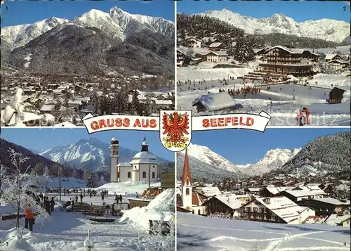Seefeld Tirol Rosshuette Eislafplaetze Hotel Wetterteil Seekirchlein  Kat. Seefeld in Tirol