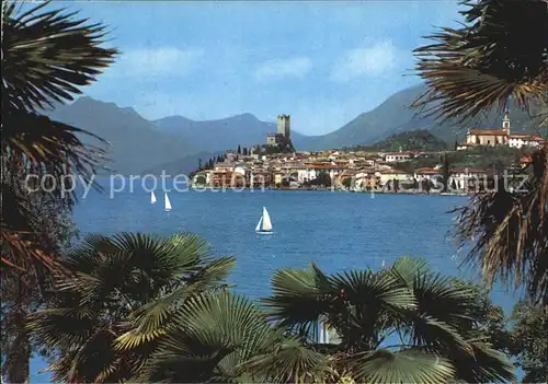 Malcesine Lago di Garda Panorama Castello Chiesa Kat. Malcesine