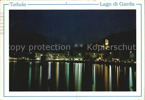Torbole Lago di Garda Nachtaufnahme Kat. Italien