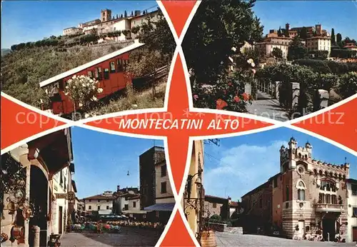 Montecatini Alto Schloss Bergbahn Dorfmotive