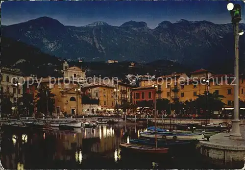 Malcesine Lago di Garda Il Porto notturno Kat. Malcesine