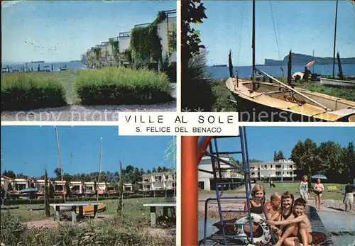 San Felice del Benaco Ville al Sole Fischerboote Camping Spielplatz Kat. Lago di Garda 