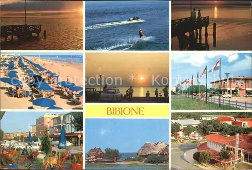 Bibione Mole Daemmerung Wasserski Strand Restaurant Huetten