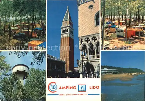 Cavallino Venezia Camping NSU Lido Wasserturm Kirche Strand Kat. 