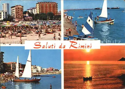 Rimini Strand Segeln Sonnenuntergang Kat. Rimini