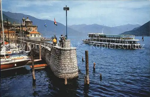 Cannobio Lago Maggiore Mole Faehrschiff Kat. Italien