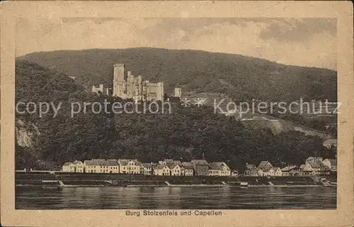 Schloss Stolzenfels und Capellen Kat. Koblenz