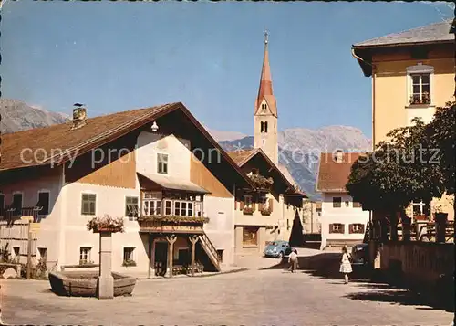 Aldrans Ortspartie mit Brunnen Kat. Aldrans