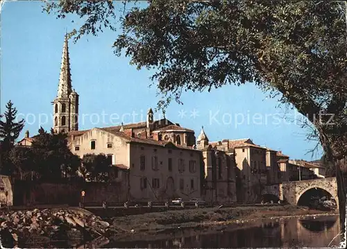 Limoux Capitale de la Blanquette Bords de la riviere l Aude Kat. Limoux