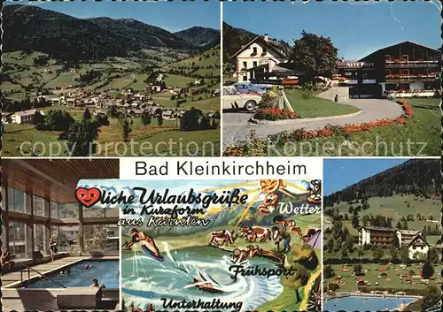 Bad Kleinkirchheim Kaernten Panorama Ortspartie Thermalbad Freibad Kurort Kat. Bad Kleinkirchheim