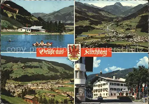Kirchberg Tirol Gesamtansicht Badesee Ortspartie Alpenpanorama Kat. Kirchberg in Tirol
