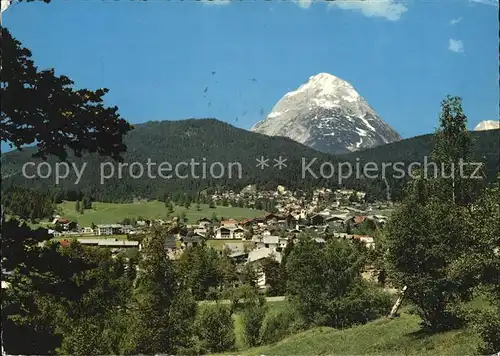 Seefeld Tirol Panorama mit Blick zur Hohen Munde Kat. Seefeld in Tirol
