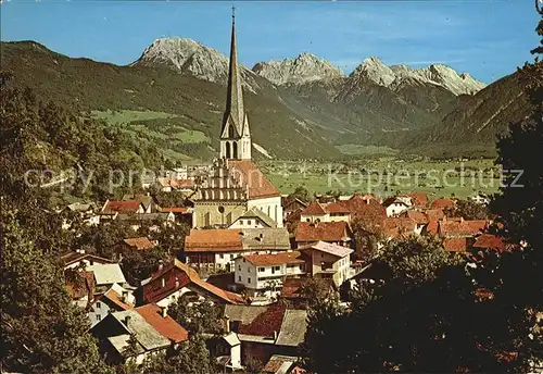 Imst Tirol Ortsansicht mit Kirche Alpenpanorama Sommerfrische Kat. Imst