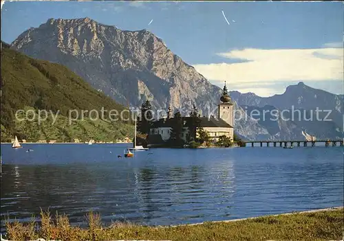 Gmunden Salzkammergut Schloss Ort am Traunsee Alpenblick Kat. Gmunden