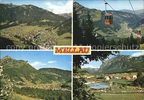 Mellau Vorarlberg Panorama Bregenzerwald Bergbahn Freibad Kat. Mellau