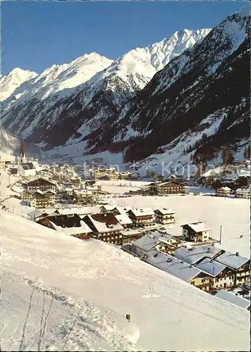 Soelden oetztal Panorama Wintersportplatz oetztaler Alpen Kat. Soelden