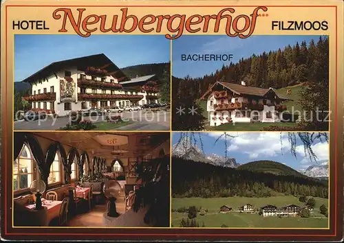 Filzmoos Hotel Neubergerhof Restaurant Bacherhof Alpenblick Kat. Filzmoos