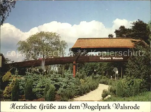 Walsrode Lueneburger Heide Vogelpark Fussgaengerbruecke Kat. Walsrode