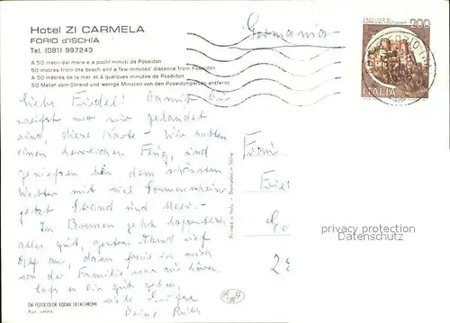 Forio d Ischia Hotel Zi Carmela Kat. 
