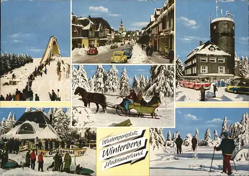 Winterberg Hochsauerland Ski Pferdeschlitten  Kat. Winterberg