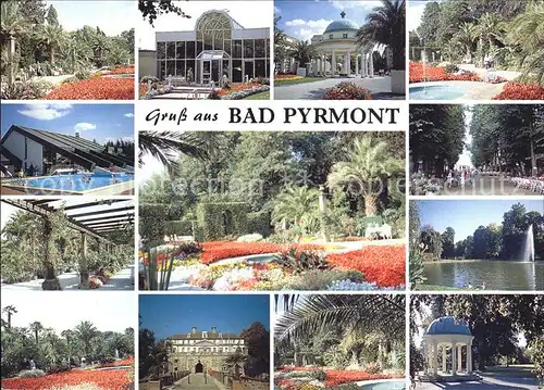 Bad Pyrmont Kurpark Pavillon Fontaene  Kat. Bad Pyrmont